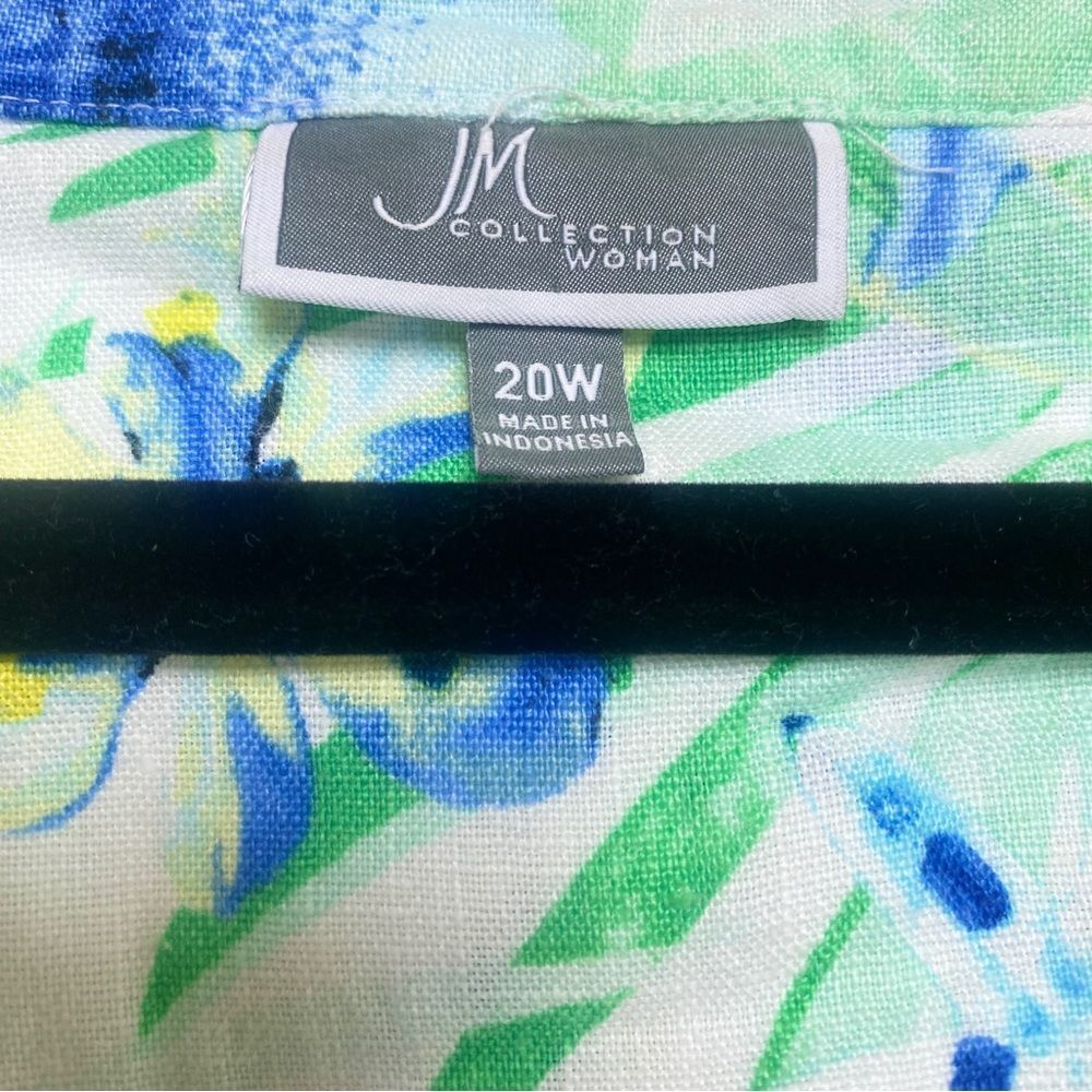 JM Collection Linen Blouse - Picture 3 of 4
